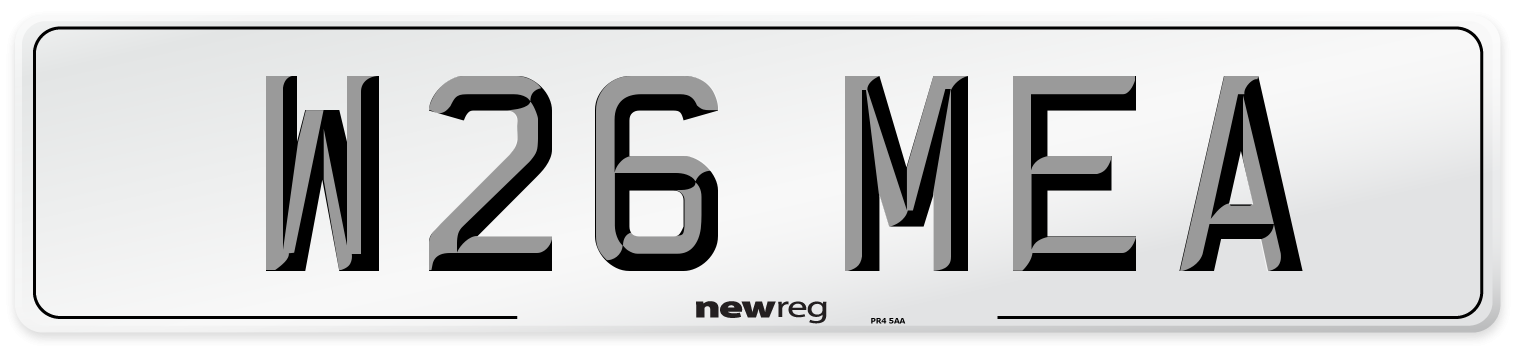 W26 MEA Number Plate from New Reg